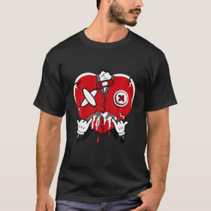 Red Thunder 4S Tee Heart Dripping To Matching 4 Re