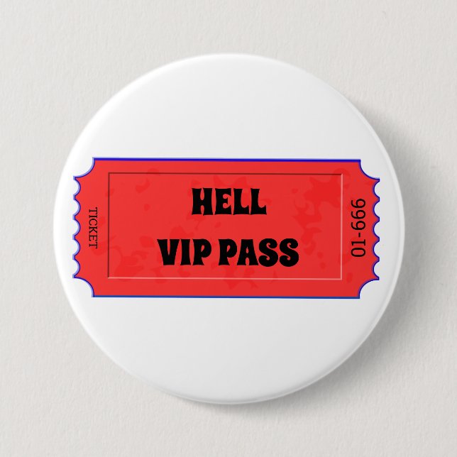 Red ticket to hell  Button (Front)
