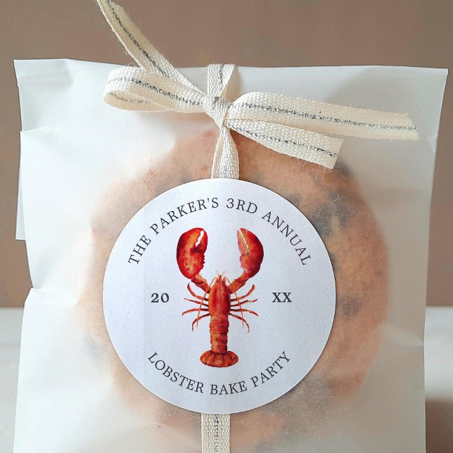 Red Tide | Lobster Bake Classic Round Sticker (Creator Uploaded)