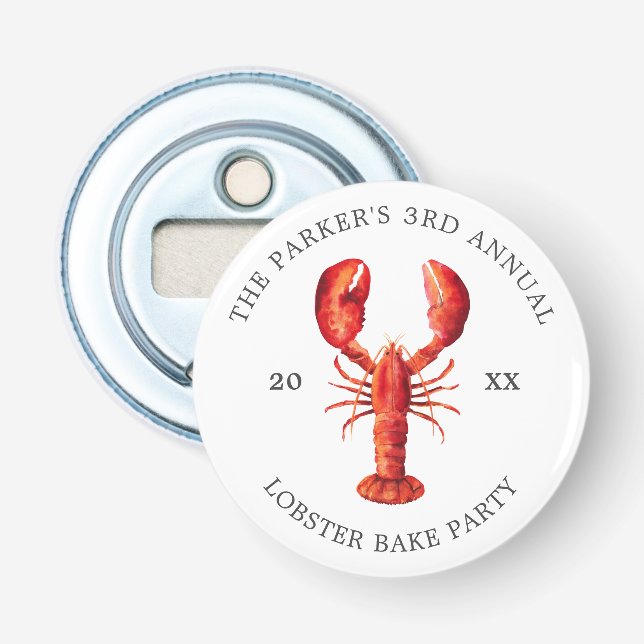 Red Tide | Lobster Bake Custom Bottle Opener (Front)