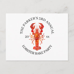 Red Tide   Lobster Bake Holiday Postcard
