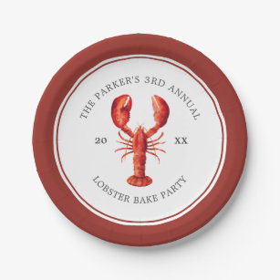 Red Tide   Lobster Bake Paper Plate
