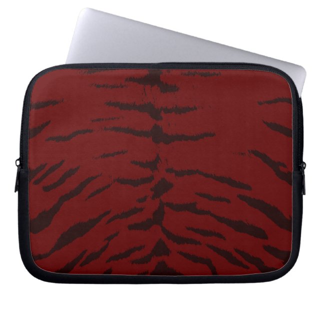 Red Tiger Digital Print Laptop Sleeve (Front)