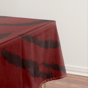 Red Tiger Digital Print Tablecloth