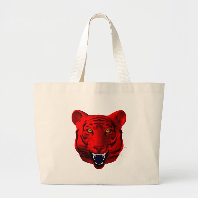 Red Tiger Large Tote Bag (Front)