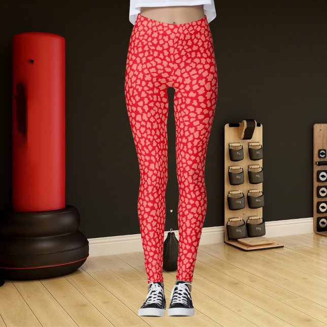 Red Tiger Print  Leggings (Creator Uploaded)