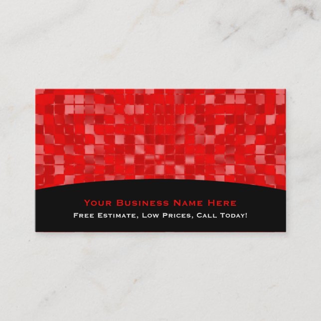 Red Tile Business Card (Front)