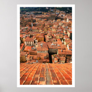 Red Tile Rooftops Poster