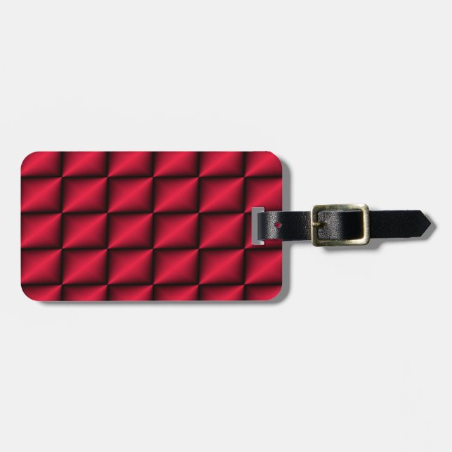 RED TILES LUGGAGE TAG (Front Horizontal)