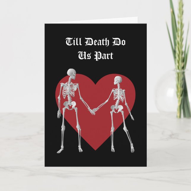 Red Till Death Do Us Part Valentine's Day Card (Front)