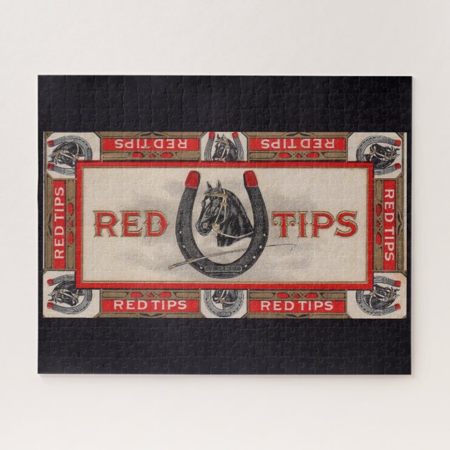 Red Tips cigar label Jigsaw Puzzle (Horizontal)
