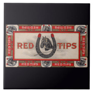 Red Tips cigar label Tile