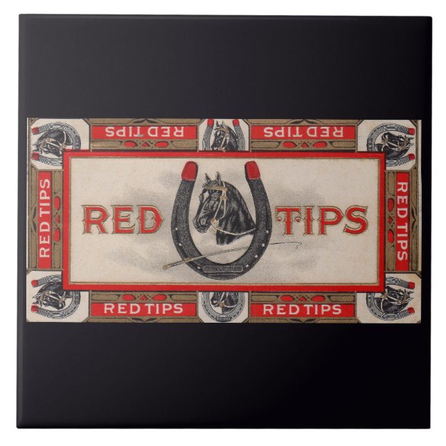 Red Tips cigar label Tile (Front)