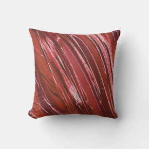 Red to Brown Abstract Cushion