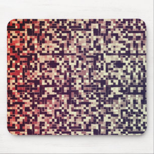 Red to brown, tile or small squares type pixeled mouse mat