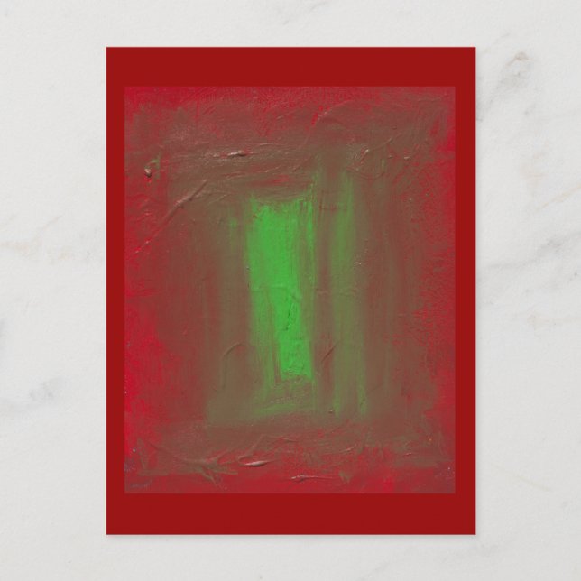 Red to Green Josef Albers Homage Postcard (Front)