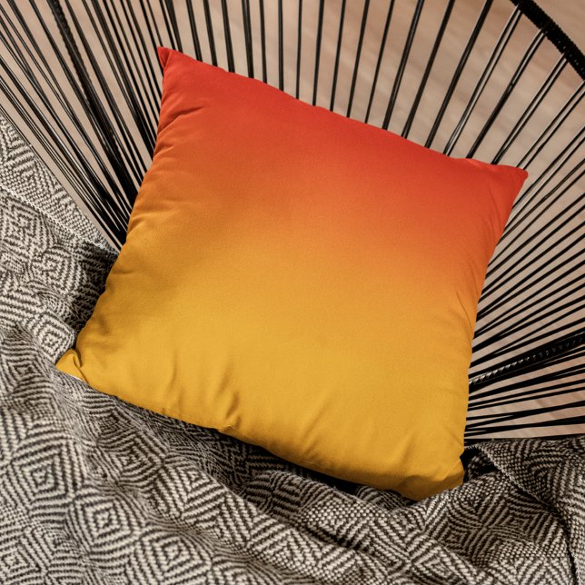 Red to Orange  Gradient Ombre Fading Cushion (Creator Uploaded)
