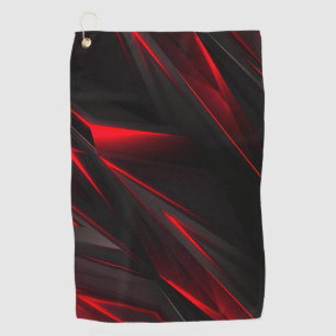 Red to the Point Abstract Design Golf Towel