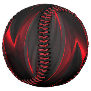 Red to the Point Abstract Design  Softball