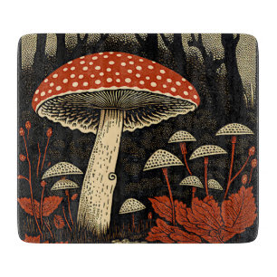 Red Toadstools - Amanita Muscaria Cutting Board