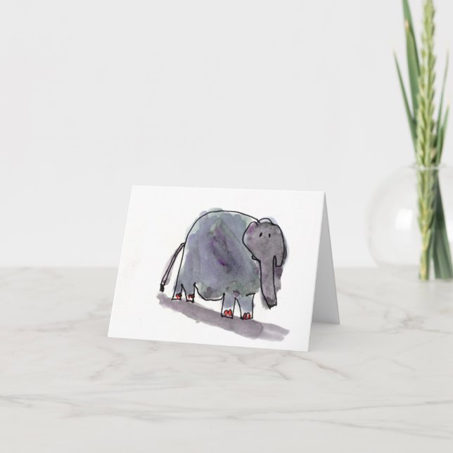 Red Toed Elephant • Conrad Mazur, Age 6 Card (Front)