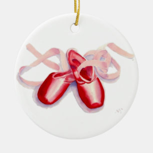Red Toes Shoes Ceramic Tree Decoration