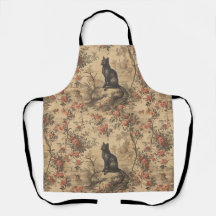 Red Toile Chinoiserie Cat Damask