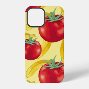 Red tomato and fruits seamless pattern designabstr iPhone 12 case