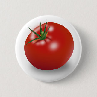 Red Tomato Design 6 Cm Round Badge