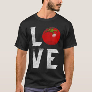 Red Tomato Gardener I Love Gardening Vegetables Ve T-Shirt