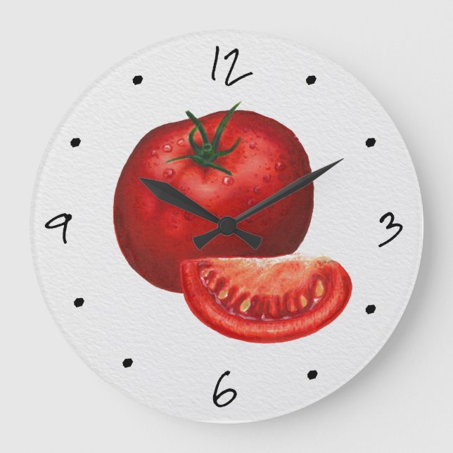 Red Tomato Kitchen Large Clock (Front)