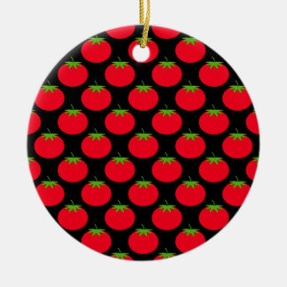 Red Tomato Pattern. Ceramic Tree Decoration