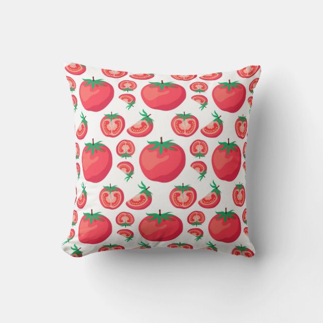 Red Tomato Pattern Cute So Funny  Cushion (Front)
