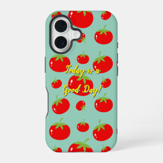 Red Tomato Pattern iPhone 16 Case