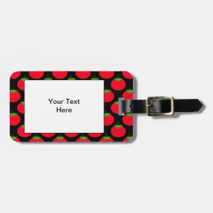 Red Tomato Pattern. Luggage Tag