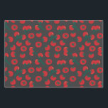 Red tomato pattern wrapping paper sheet<br><div class="desc">Red tomato pattern</div>