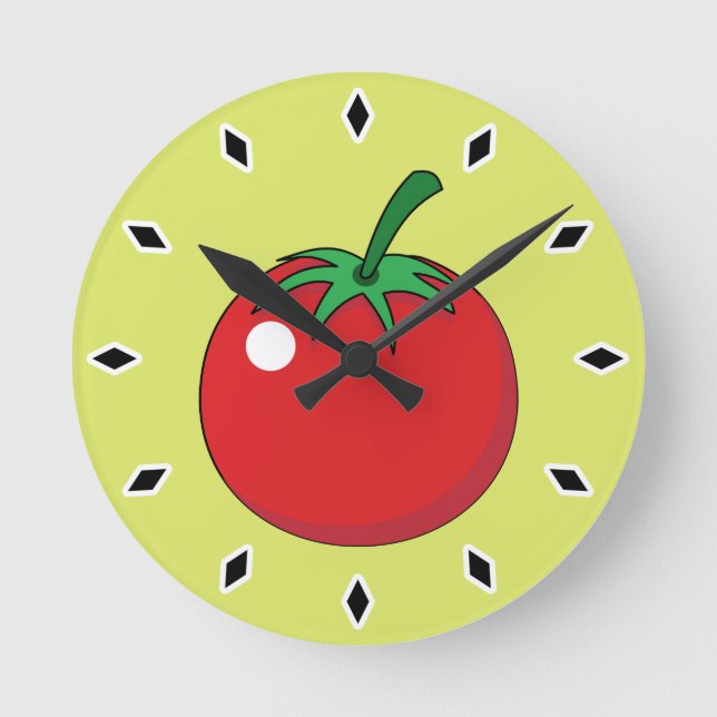Red Tomato Round Clock (Front)