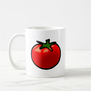 Red Tomato Whimsical Custom Art Coffee Mug