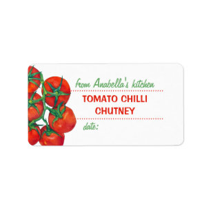 Red Tomatoes 2 Kitchen Preserves Label