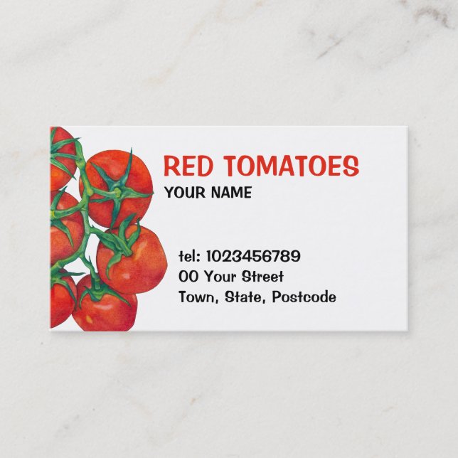 Red Tomatoes Business Card (Front)