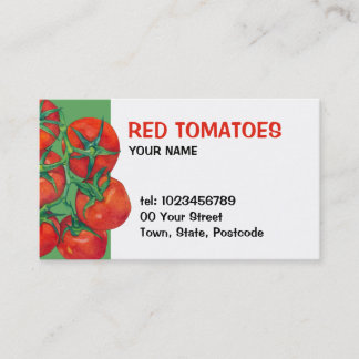 Red Tomatoes green Business Card