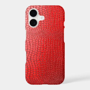 Red Tones Snake Skin Leather Pattern Print