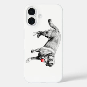 Red Tongue Labrador Licking Ink Art Case