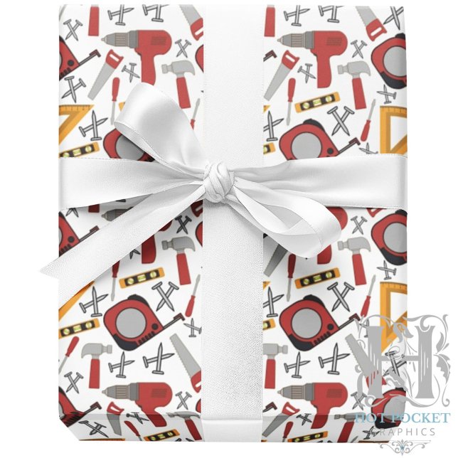 Red Tools Wrapping Paper (Creator Uploaded)