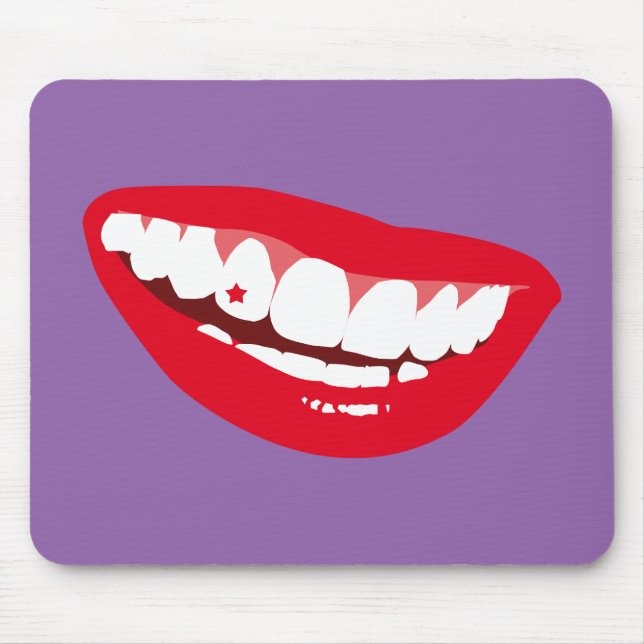 Red Tooth Gem Mouse Mat (Front)