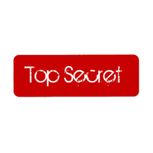 Red Top Secret Label