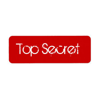 Red Top Secret Label