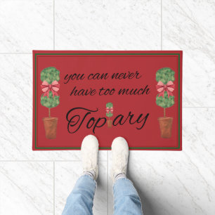 Red Topiary Topiaries Doormat