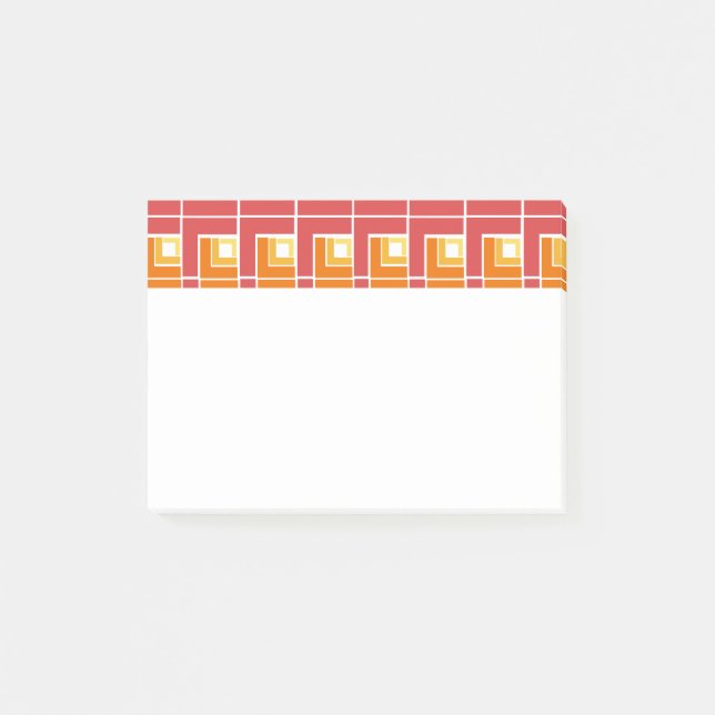 Red Topsy Turvy  Post-it Notes (Front)