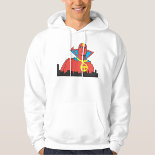 Red Tornado Behind Cityscape Hoodie